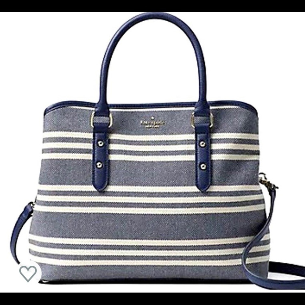 Kate Spade Fabric stripe sachel handbag